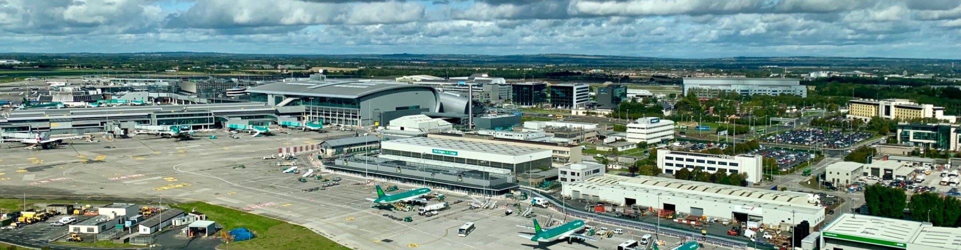 Runway view at sunset, Dublin Airport