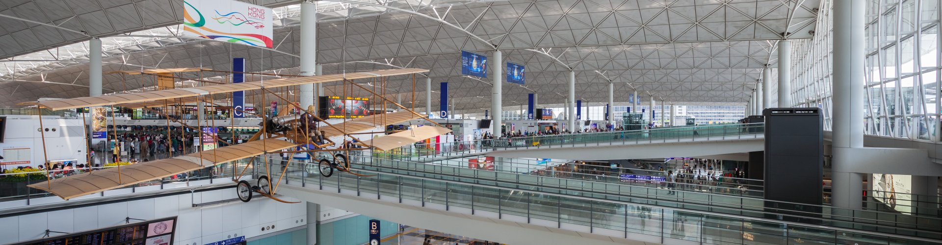 Runway sunset view at Hong Kong Intl Airport, HK