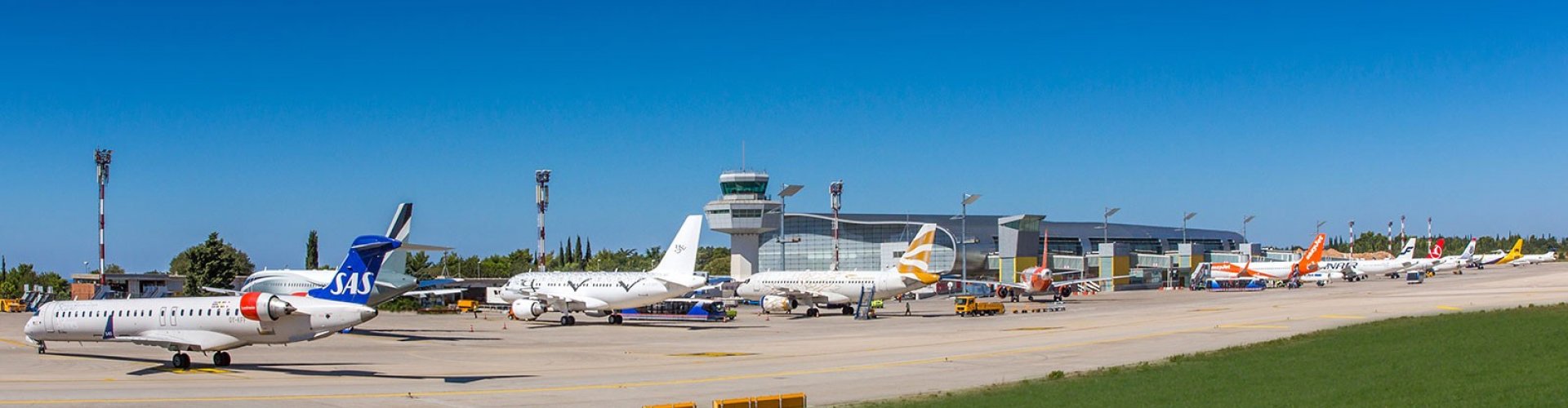 Runway view at sunset, Dubrovnik Airport