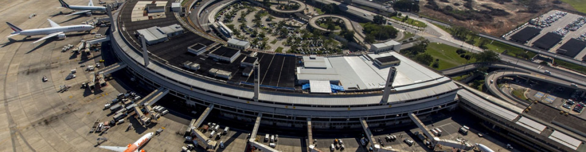 Runway view at sunset, Rio de Janeiro Airport