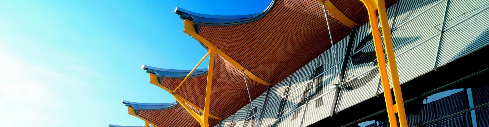 Runway sunset view at Barajas Airport