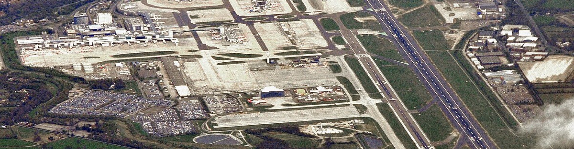 Runway sunset at Gatwick Airport