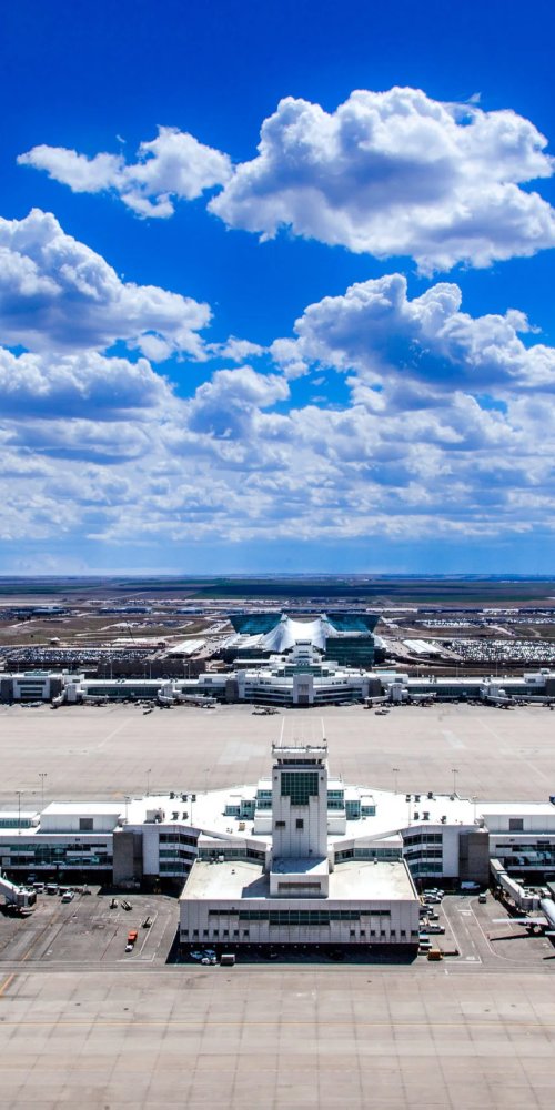 Busy Lounge Scene, Denver Intl Airport