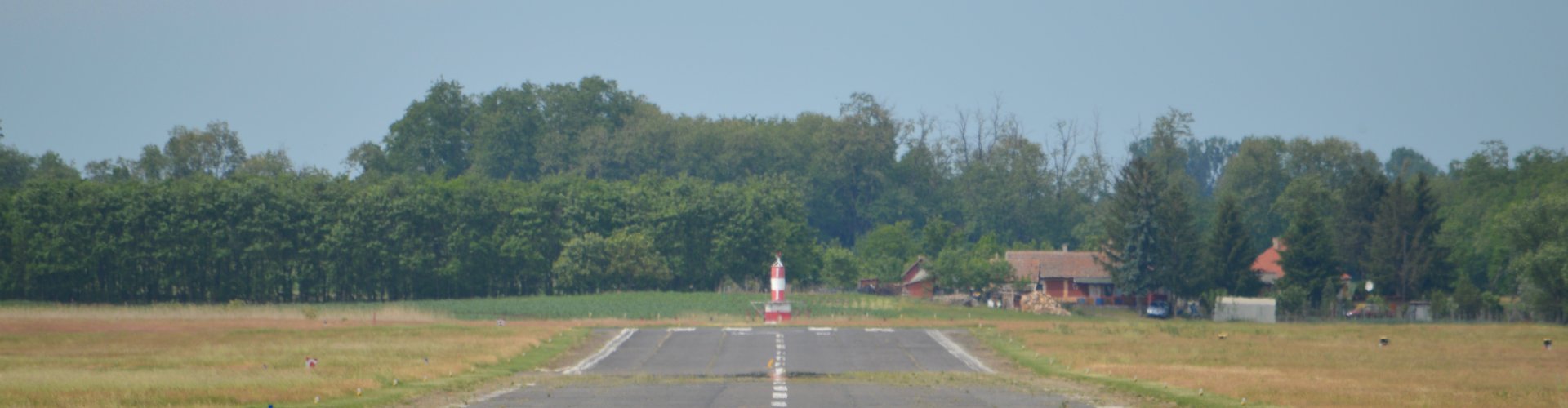 Runway-view sunset shot