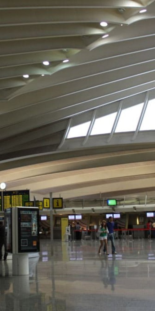 Quiet lounge corner at Bilbao Airport