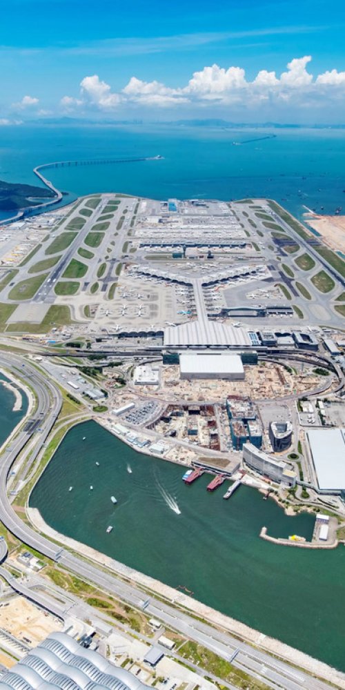 Crowding forecast infographic at Hong Kong Intl Airport