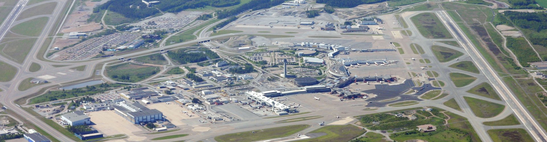 Runway view at sunset, Arlanda Airport