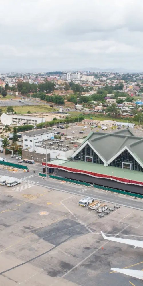 Ivato Airport lounge interior portrait