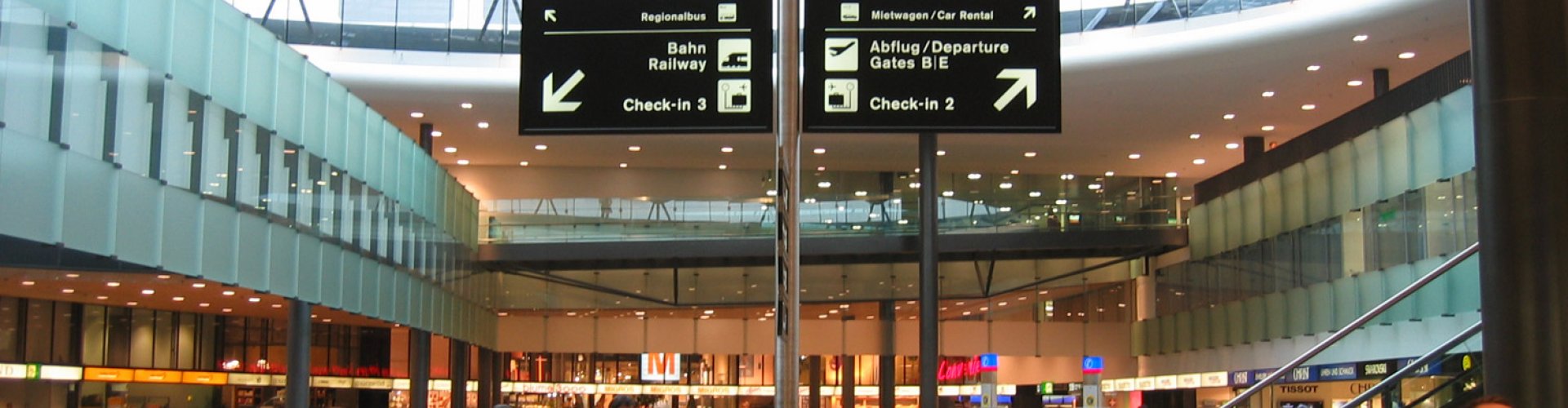 Crowded Zurich Airport Lounge Scene